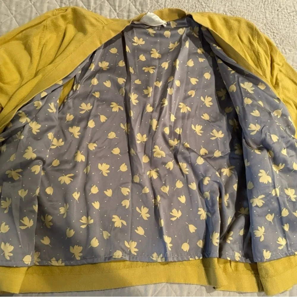 Yellow Women's Anthropologie Cardigan with pockets- size-medium/large - Picture 6 of 14